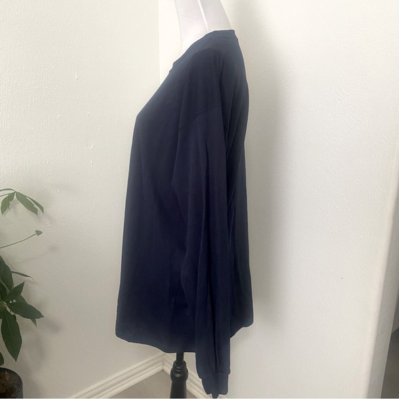 Gildan Heavy Cotton Long Sleeve Shirt Unisex Large Navy Blue NWOT - Picture 3 of 5